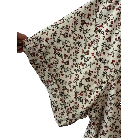 Denim Flower Ricky Singh Men’s Fitted M Preppy Floral Short Sleeve Shirt Resort - Picture 4 of 11